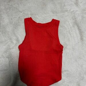 Pink Cropped Tank Top